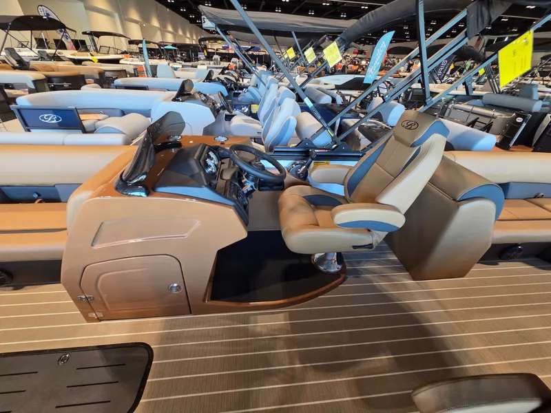 Slide: The Image of Interior of the 2026 Bentley Pontoons Legacy 243 Navigator. - 16