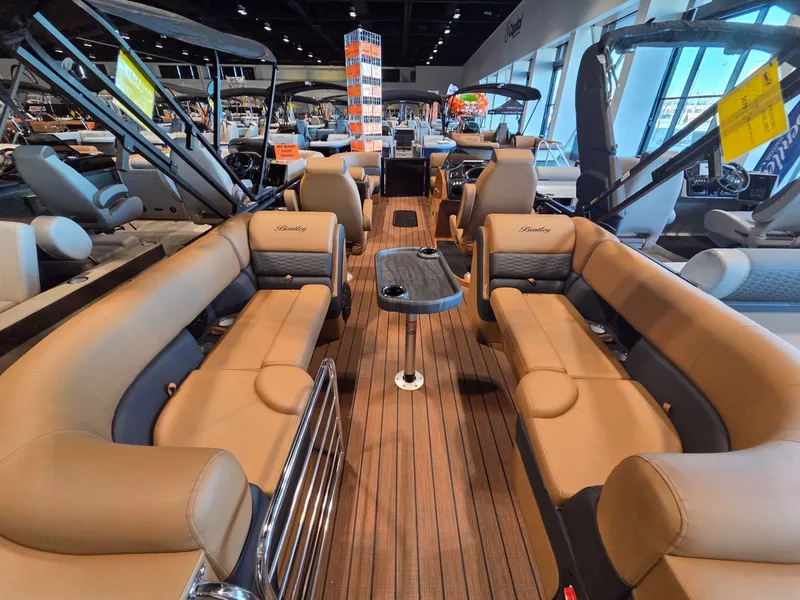 Slide: The Image of Luxurious Bentley Pontoons Elite 253 Admiral pontoon boat, interior view, 2026 model. - 27