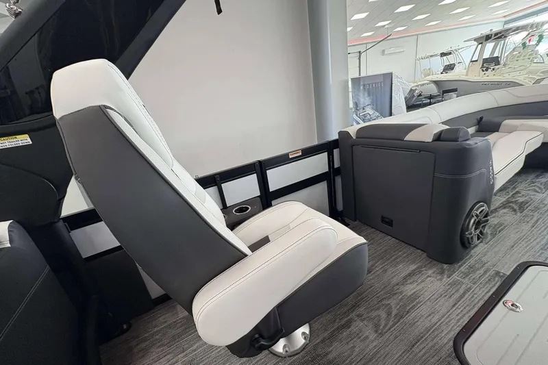 Slide: The Image of Interior of 2026 Viaggio D24U boat with modern seating and sleek design. - 6
