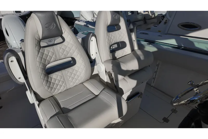 Slide: The Image of Anchor storage compartment of 2026 Sailfish 272 SE boat, showcasing interior design. - 18