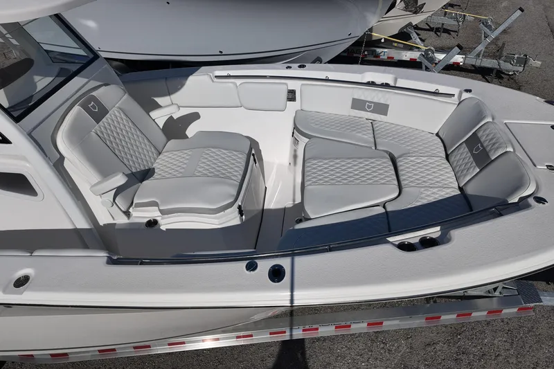 Slide: The Image of 2026 Sea Fox 288 Commander boat interior with luxurious seating and modern design. - 25