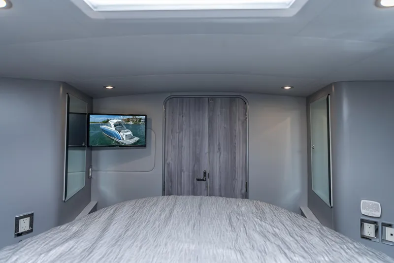 Slide: The Image of Interior of 2022 Formula 40 PC yacht cabin with TV and modern design. - 28