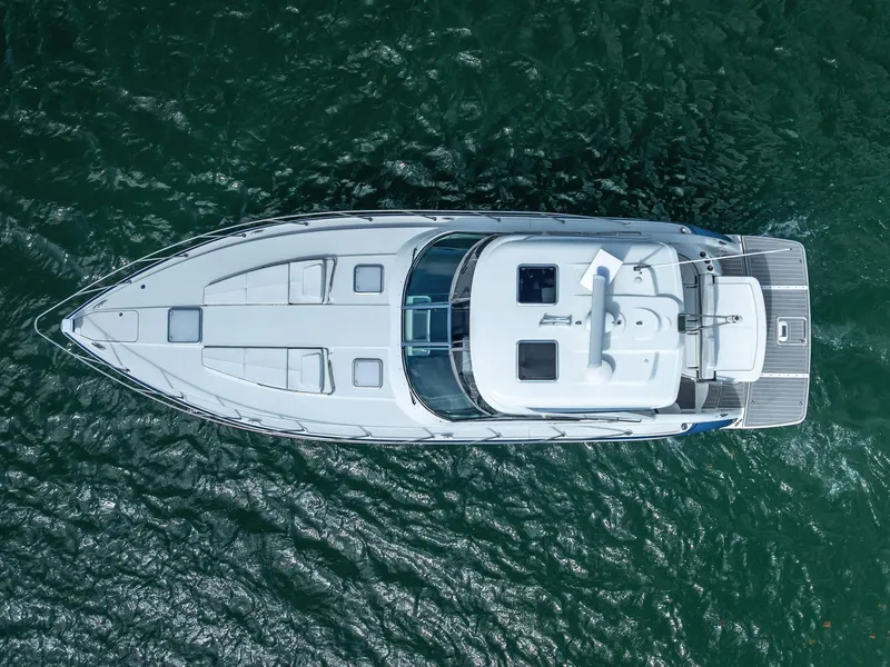 Slide: The Image of Aerial view of 2022 Formula 40 PC yacht on open water. - 9