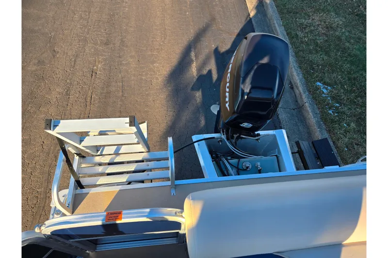 Slide: The Image of 2012 Berkshire 190CL LSR boat with Mercury outboard motor and boarding ladder. - 15