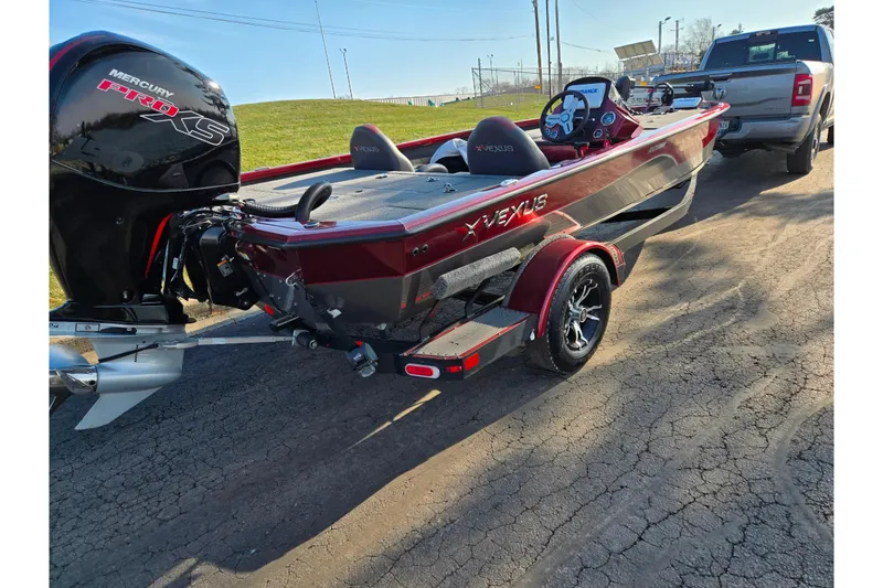 Slide: The Image of 2019 Vexus AVX1980 boat with Mercury Pro XS engine on trailer. - 3