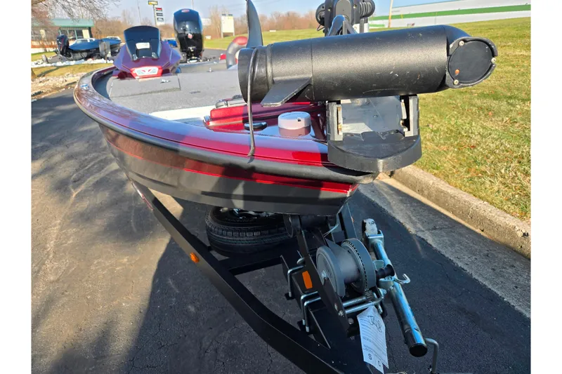 Slide: The Image of 2019 Vexus AVX1980 boat on trailer, featuring sleek design and modern equipment. - 6