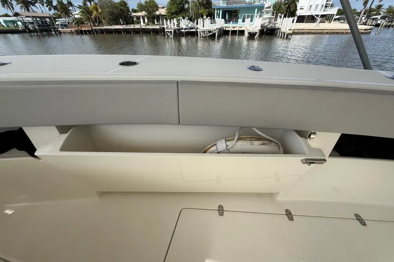 Slide: The Image of 2019 SeaVee 390Z boat storage compartment - 49