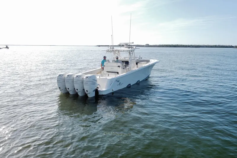 Slide: The Image of 2019 SeaVee 390Z with Quad 350 Mercury Engines - 75