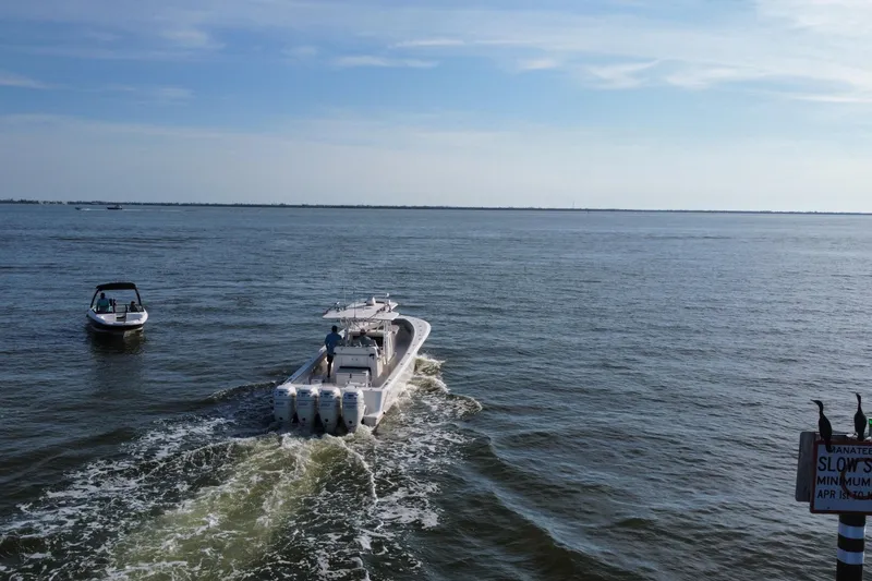 Slide: The Image of 2019 SeaVee 390Z with Quad 350 Mercury Engines - 79