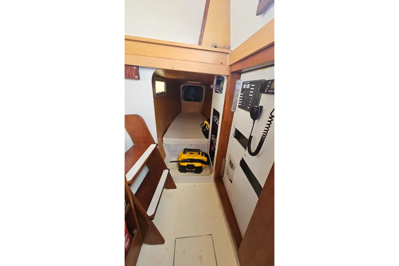 Slide: The Image of Electrical panel and radio equipment on a 1973 Prout 35 boat. - 20