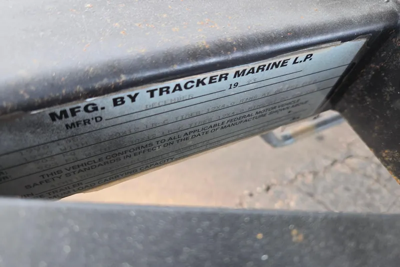 Slide: The Image of Label on 1994 Tracker Pro Deep V-16 boat trailer by Tracker Marine L.P. - 9