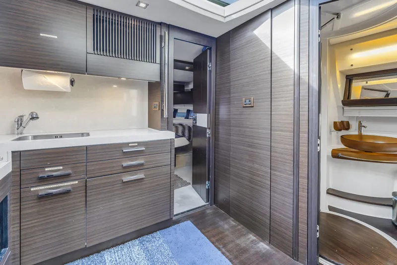 Slide: The Image of Modern kitchen and bathroom interior of 2012 Azimut 48 Flybridge yacht. - 26