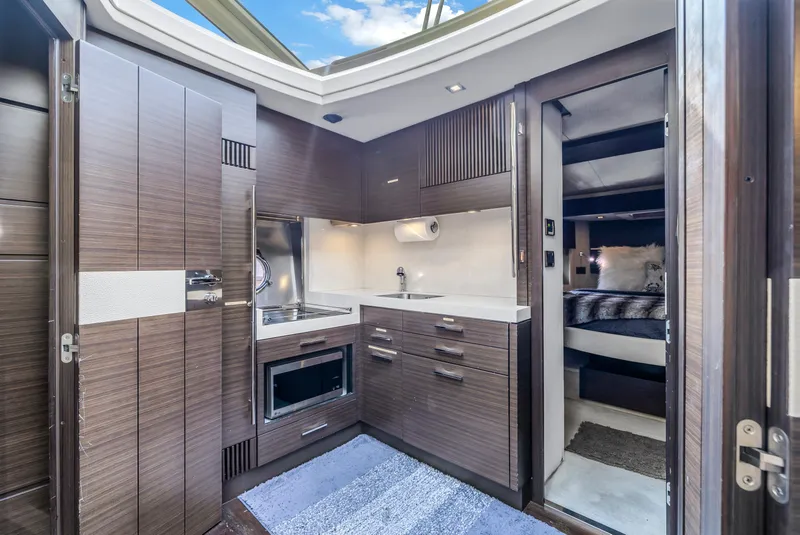 Slide: The Image of Modern kitchen and cabin interior of 2012 Azimut 48 Flybridge yacht. - 28