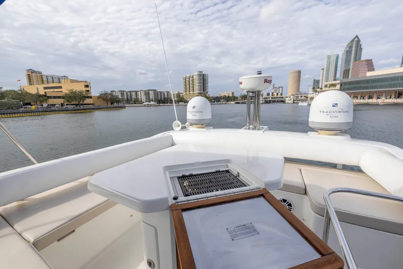 Slide: The Image of Azimut 48 Flybridge 2012 yacht with city skyline in the background. - 44