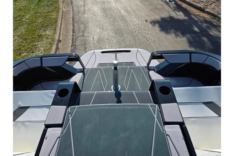 Slide: The Image of 2023 Heyday H22 boat interior with sleek seating and modern design. - 23