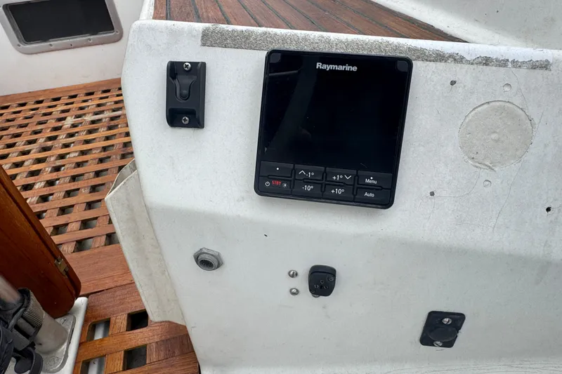 Slide: The Image of Control panel on 1985 Beneteau First 38 sailboat with Raymarine display. - 11