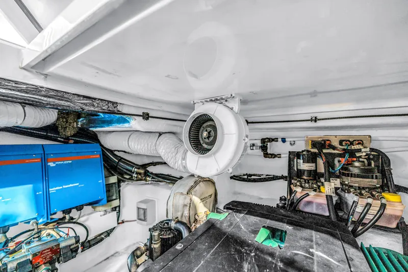 Slide: The Image of Engine room of 2020 Sealine C390 yacht with ventilation and electrical systems. - 59