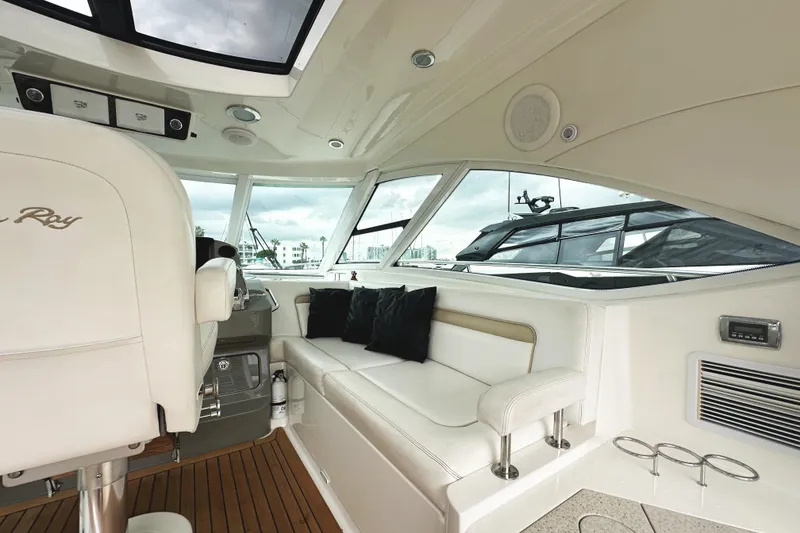 Slide: The Image of Luxurious interior of 2010 Sea Ray Sundancer 540 yacht with plush seating and modern design. - 19