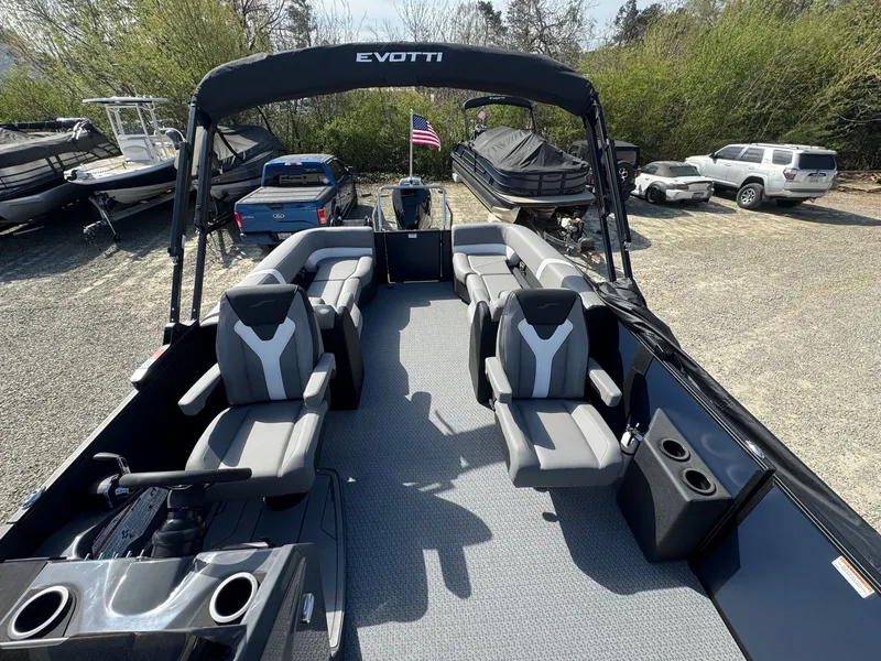 Slide: The Image of Evotti 525QL boat 2026 with luxurious interior and seating. - 11