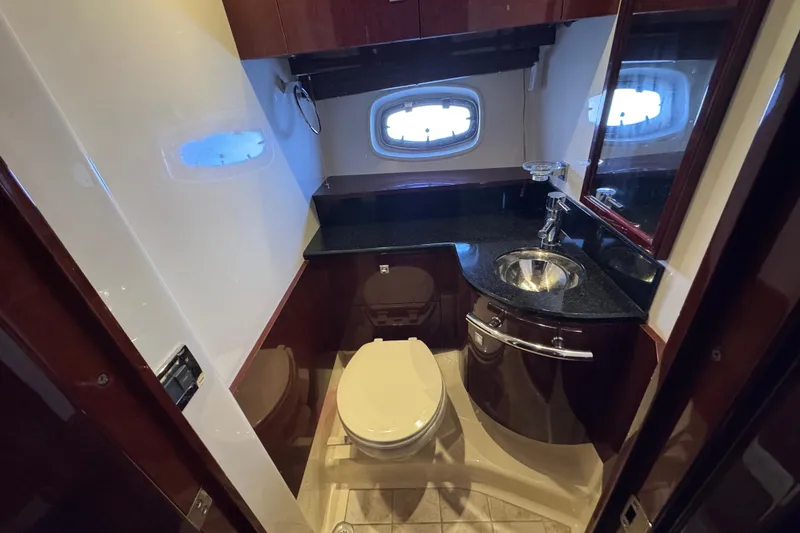Slide: The Image of Luxurious bathroom in 2010 Sea Ray 470 Sundancer yacht with modern fixtures. - 24