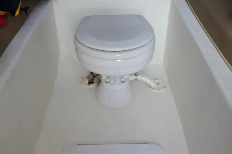 Slide: The Image of Toilet in 2017 Parker 2820 XLD Sport Cabin boat interior. - 21