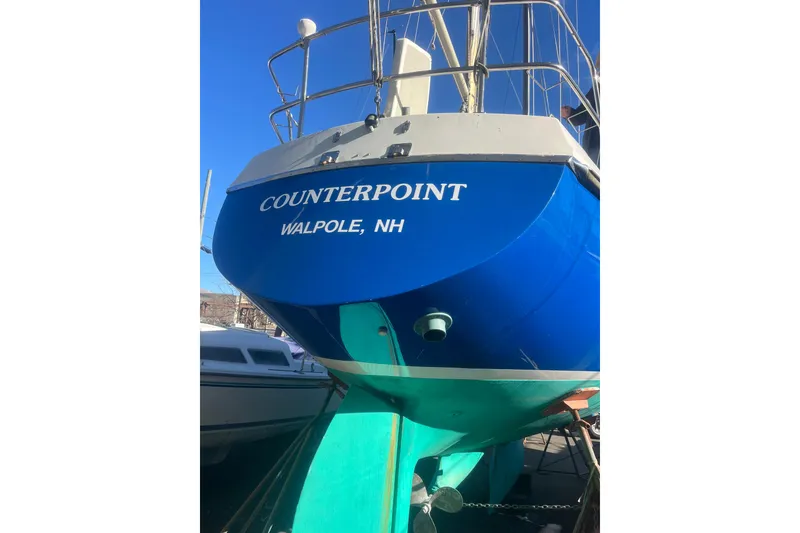 Slide: The Image of Blue Contest 36 sailboat named "Counterpoint" from Walpole, NH, built in 1975. - 2