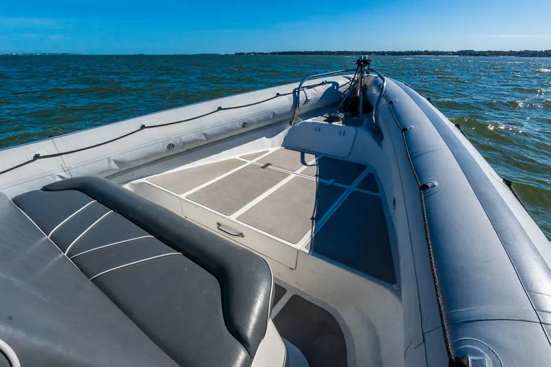Slide: The Image of 2008 Protector 410 Targa boat on calm sea. - 37