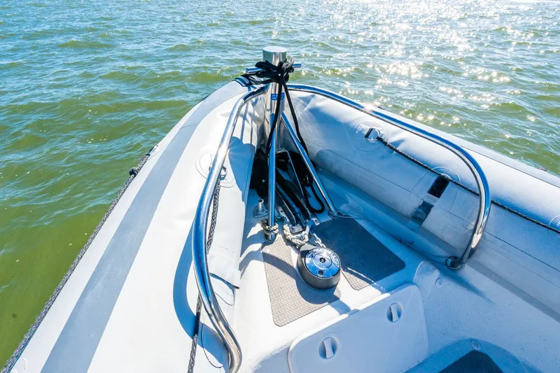 Slide: The Image of Protector 410 Targa 2008 boat on calm water. - 38