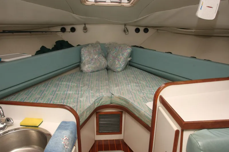 Slide: The Image of Interior of 2017 Osprey 30 Fisherman boat with sink and paper towel holder. - 14