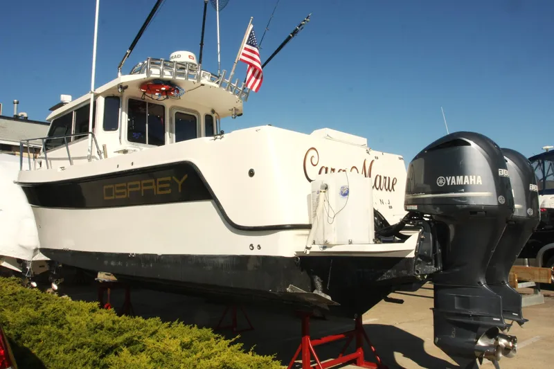 Slide: The Image of Osprey 30 Fisherman boat, 2017 model, named "Beachbum" in Highlands, N.J., with Yamaha engine. - 34