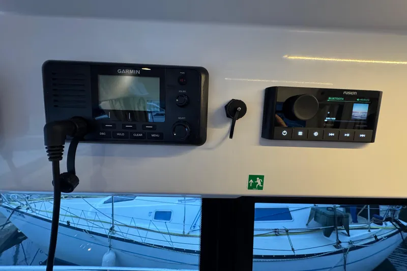 Slide: The Image of Control panel of 2025 Jeanneau NC 895 Sport Series 2 with Garmin and Fusion systems. - 29