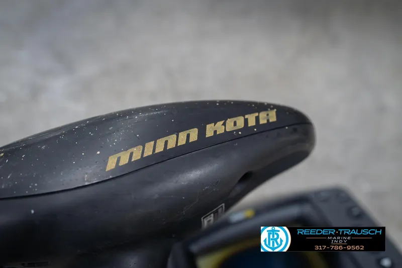 Slide: The Image of Close-up of Minn Kota motor on 2009 Sylvan 818 Mirage Fish boat. - 51