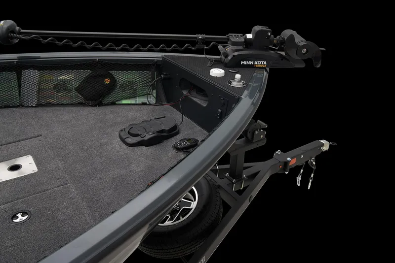 Slide: The Image of 2026 Ranger VS1882SC Reata boat dashboard with steering wheel and Lowrance display. - 17