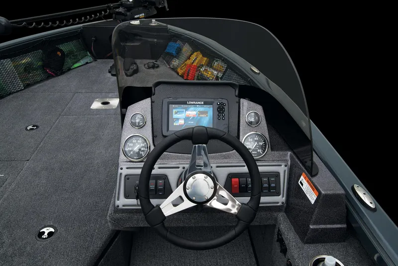 Slide: The Image of 2026 Ranger VS1882SC Reata boat with Minn Kota trolling motor, detailed view. - 34