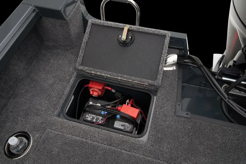 Slide: The Image of 2026 Ranger VS1882SC Reata boat interior with hydraulic system and wiring details. - 53