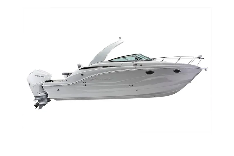 The Image of 2026 Crownline 280 CRX boat on trailer under clear blue sky. - 0