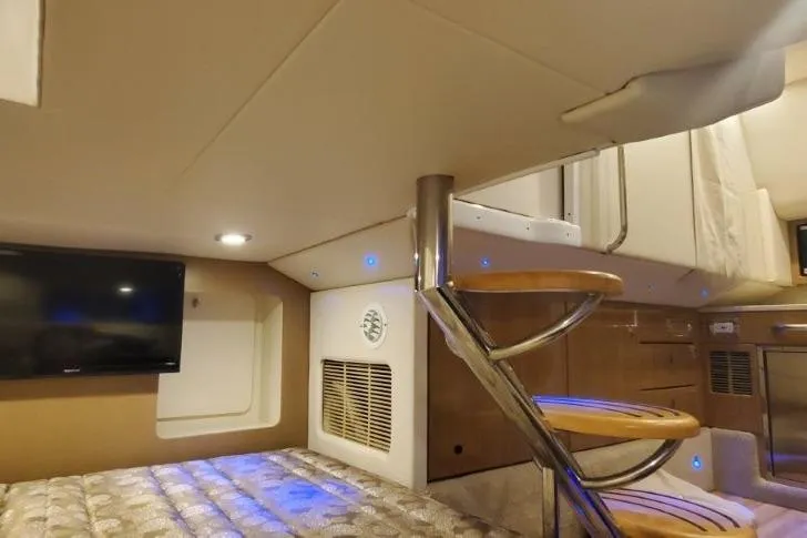 Slide: The Image of 2017 Formula 350 Crossover Bowrider interior with modern amenities and stylish design. - 18