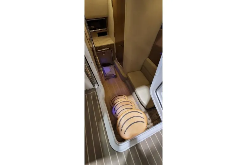 Slide: The Image of Interior of 2017 Formula 350 Crossover Bowrider, featuring seating and modern design. - 40