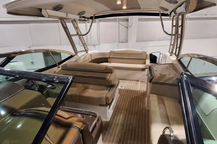 Slide: The Image of 2017 Formula 350 Crossover Bowrider interior with luxurious seating and modern design. - 51