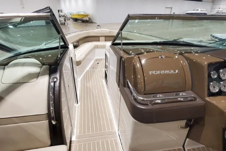 Slide: The Image of 2017 Formula 350 Crossover Bowrider interior with sleek design and luxurious seating. - 52