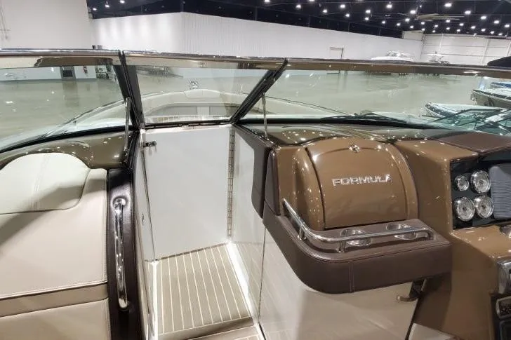 Slide: The Image of 2017 Formula 350 Crossover Bowrider interior with sleek dashboard and modern controls. - 53