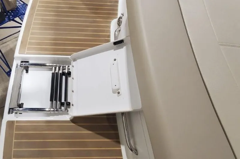 Slide: The Image of 2017 Formula 350 Crossover Bowrider swim platform with foldable ladder. - 63
