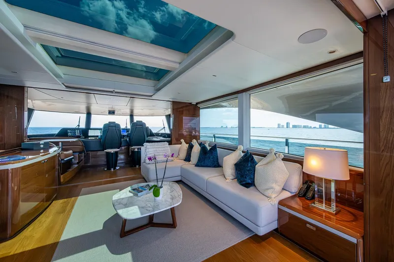 Slide: The Image of Luxurious interior of 2022 Princess X95 yacht with ocean view and elegant furnishings. - 40