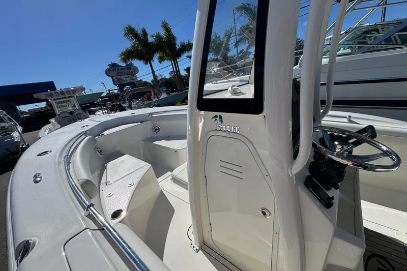 Slide: The Image of 2026 Key West 244 Center Console boat with sleek design and modern features. - 20
