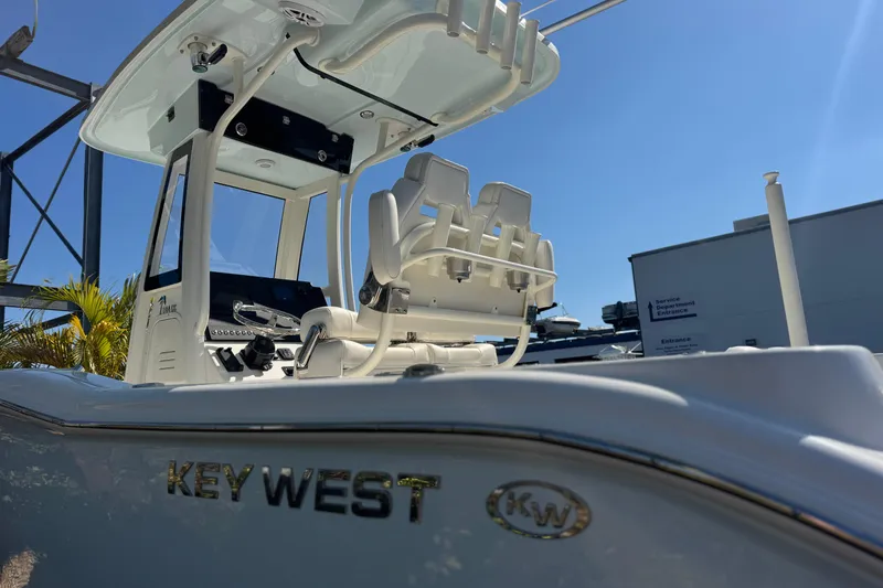 Slide: The Image of 2026 Key West 244 Center Console boat with sleek design and modern features. - 5