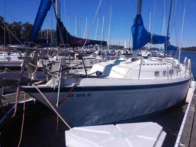 The Image of 1973 Allied Mistress sailboat docked in marina. - 0