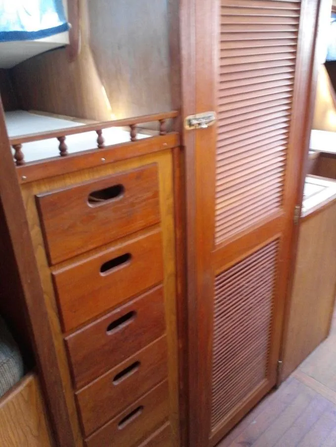 Slide: The Image of Wooden interior of a 1973 Allied Mistress yacht. - 5