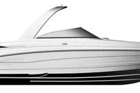 Slide: The Image of 2026 Crownline 288 SS boat, sleek design, side view, white hull. - 0