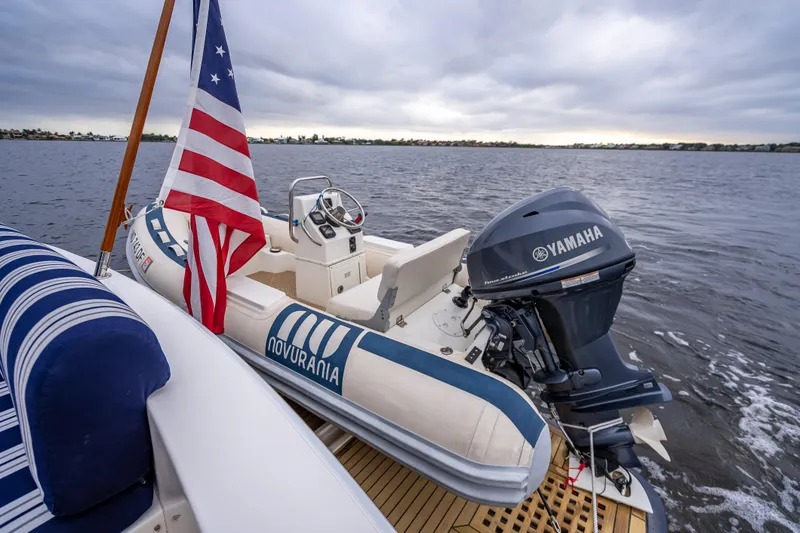 Slide: The Image of 2014 Grand Banks 50 Eastbay SX with Novurania tender and Yamaha outboard motor. - 21