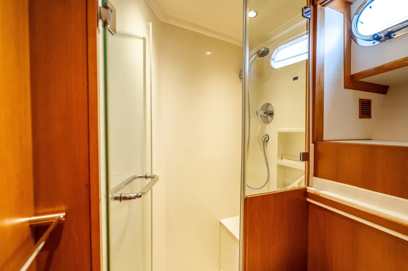 Slide: The Image of Luxurious bathroom interior of 2014 Grand Banks 50 Eastbay SX yacht. - 56